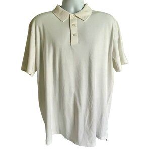 Tackle & Tides White Short Sleeve Polo Shirt Men's Large